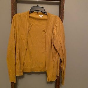 J Crew Cardigan Yellow size XL